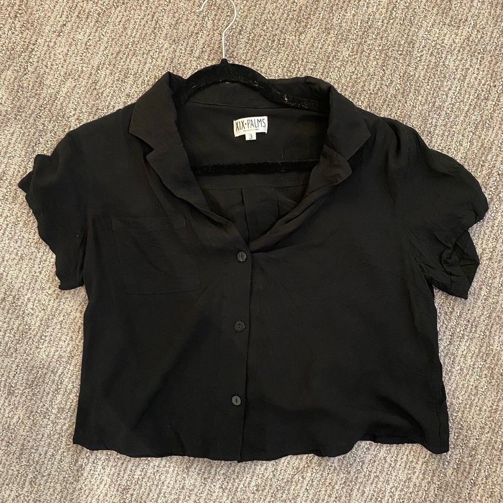 XIX Palma Black cropped top